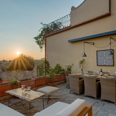 Sunset on the terrace Sunset on the terrace